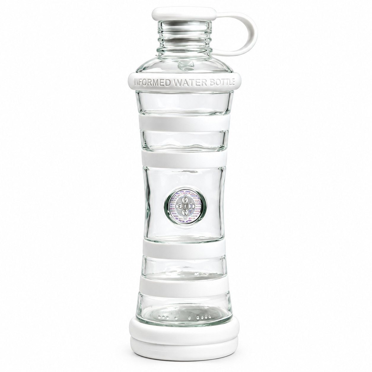 i9Bottle - Praktische Glasflasche mit Wasserenegetisierung (0,65l) Chakra-Edition